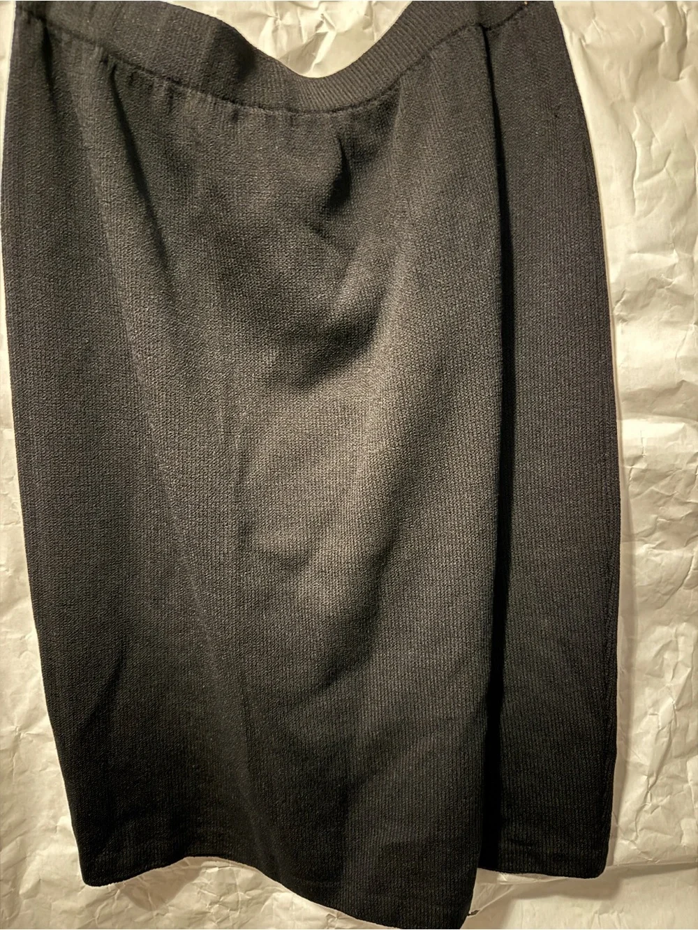 St. John Black Knit Crewneck Top